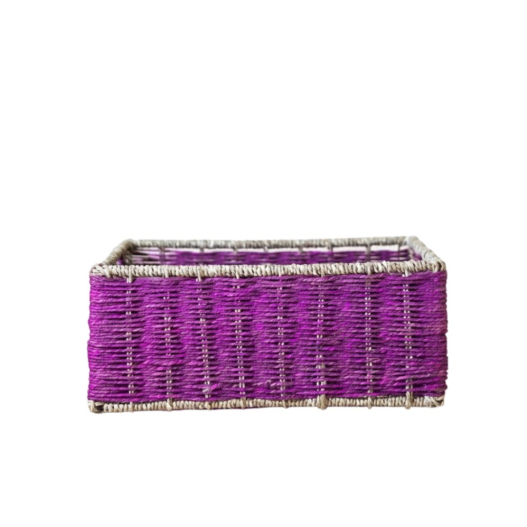 Handwoven Purple Basket